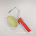 Green Polyester Fabri Paint Roller with Plastic Handle Paint Roller Brush